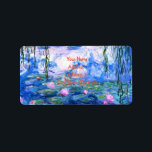 Monet Pink Water Lilies Label Adressaufkleber<br><div class="desc">Monet rosa Wasserlililien sind auf Etiketten mit schönen rosa Seerosen in einem ruhigen, blauen Teich mit Lilienblättern zu sehen. Ein großartiges Monet-Geschenk für die Liebhaber von Impressionismus und französischer Kunst.</div>