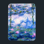 Monet Pink Water Lilies Magnet<br><div class="desc">Ein Monet-Rosa-Wasserlililie-Foto-Magnet mit wunderschönen rosa Seerosen, die in einem ruhigen, blauen Teich mit Lilienpolstern schwimmen. Ein großartiges Monet-Geschenk für die Liebhaber von Impressionismus und französischer Kunst.</div>