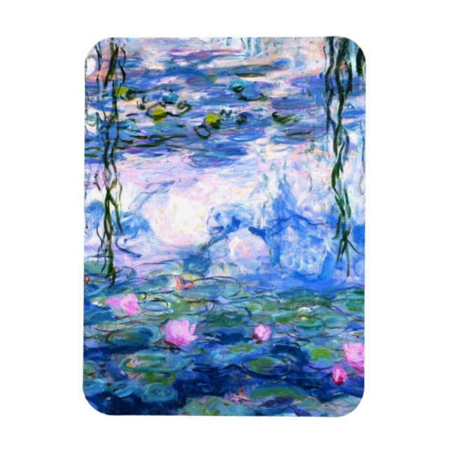 Monet Pink Water Lilies Magnet (Vertikal)