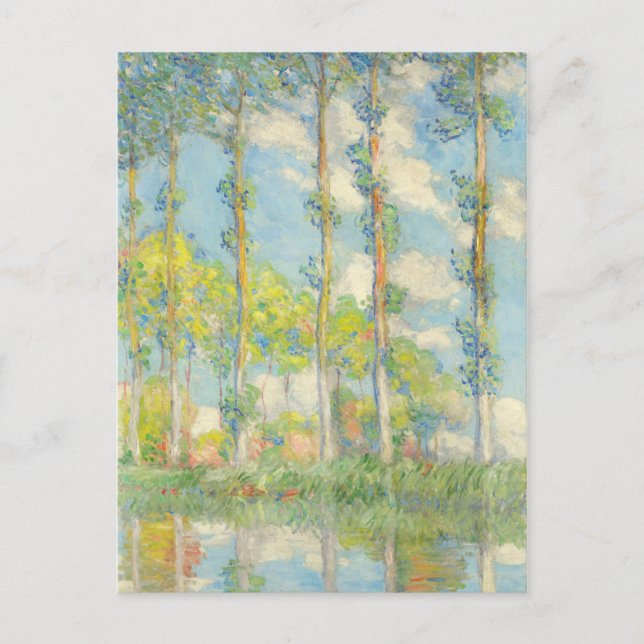 Monet Poplars Vintage Landschaft Impressionismus Postkarte (Vorderseite)