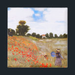 Monet Poppies Magnet<br><div class="desc">Monet Poppies Magnet. Öl auf Leinwand aus dem Jahr 1873. Eines der bekanntesten und beliebtesten früheren Gemälde Monets, Coquelicots oder Red Poppies, zeigt zwei Frauen, die mit ihren Kindern in einem sonnigen Feld von Blume aus rotem Mohn spazieren. Ein hübsches Geschenk für Fans von Monet, Roten Mohnmalereien, französischer Kunst und...</div>