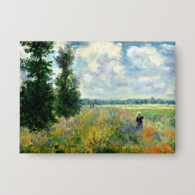 Monet - Poppy Field, Argenteuil Button (Vorderseite)