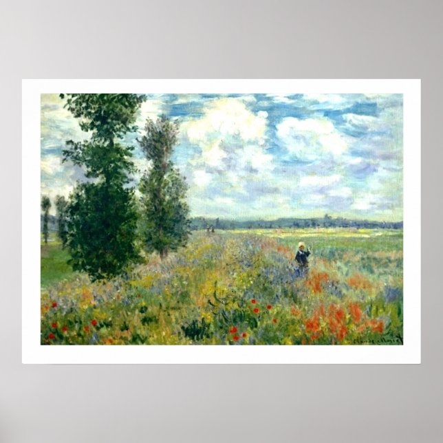 Monet Poppy Field Poster 28x20 (Vorne)