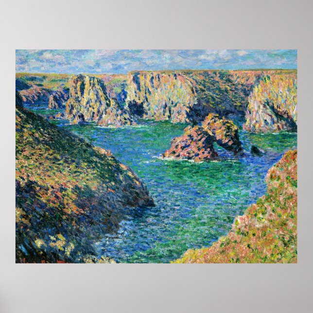 Monet - Port Donnant, Belle Ile, Poster (Vorne)