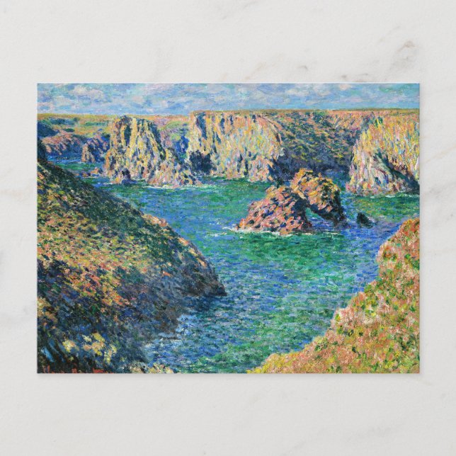 Monet - Port Donnant, Belle Ile, Postkarte (Vorderseite)