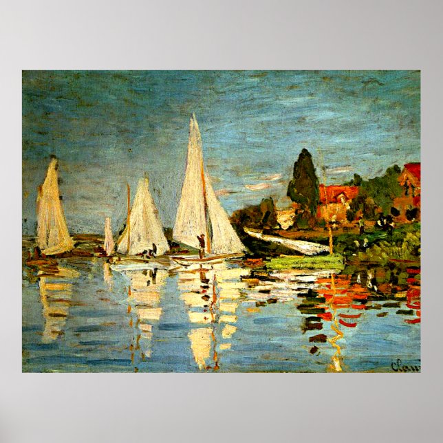 Monet, Regattas in Argenteuil Poster (Vorne)