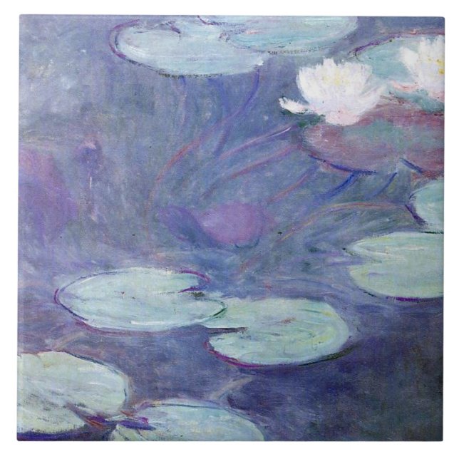 Monet - Rosa Water-Lilies Fliese (Vorderseite)