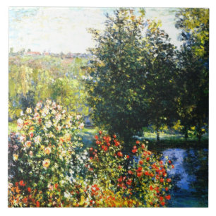 Monet - Rose im Garten von Montgeron, Fliese