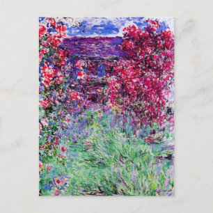 Monet Rose Postkarte