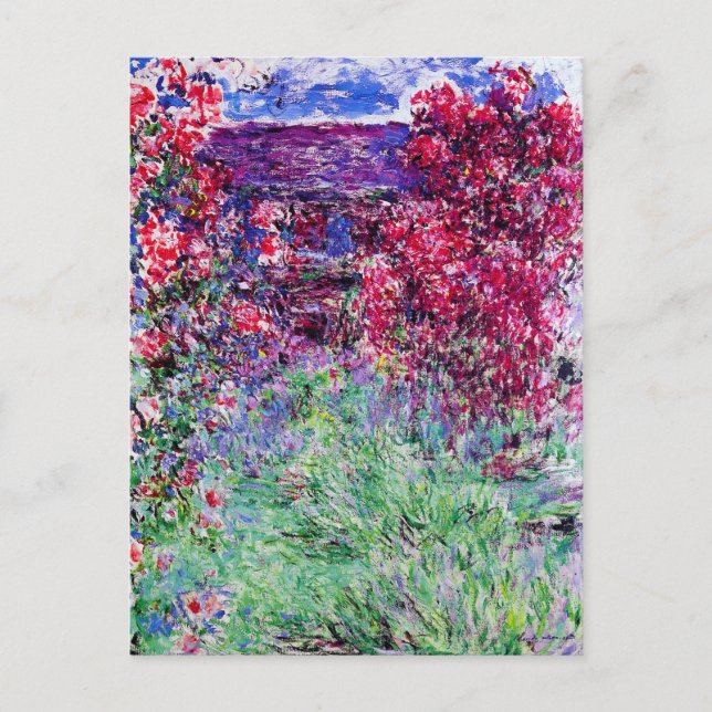 Monet Rose Postkarte (Vorderseite)