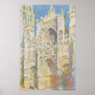 Monet - Rouen Cathedral Westfassade Sonnenlicht Poster