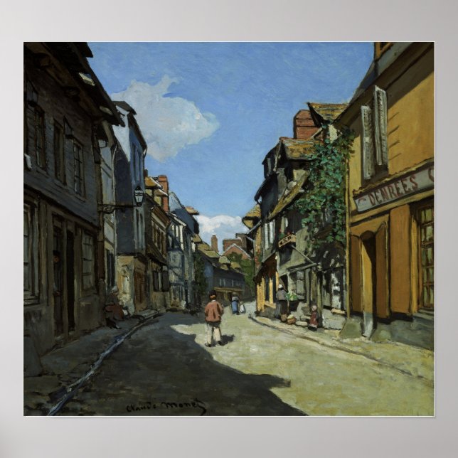 Monet - Rue De La Bavolle Honfleur Poster (Vorne)