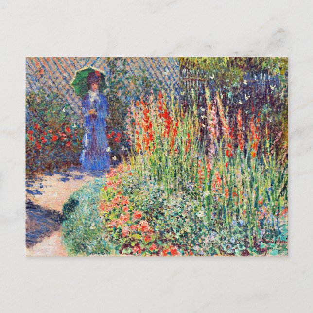 Monet - Runded Blume Bed, berühmtes Gemälde, Postkarte (Vorderseite)