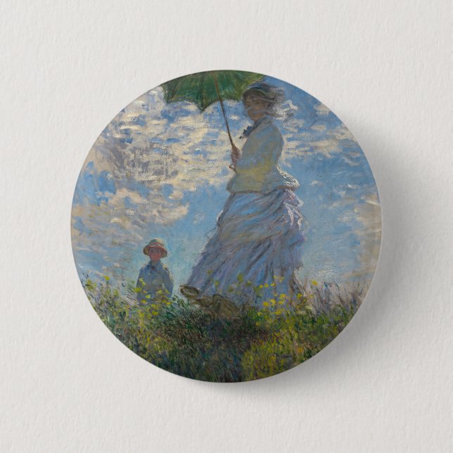 Monet’s Woman with a Parasol Button (Vorderseite)