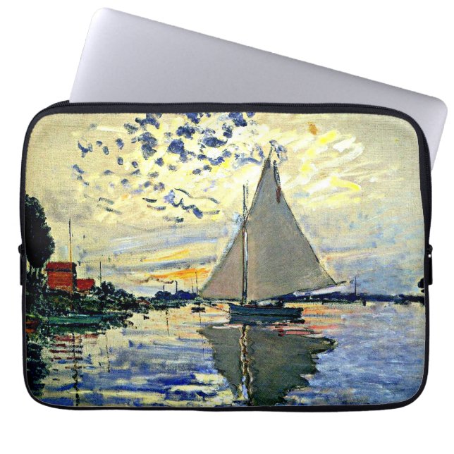 Monet - Sailboat at le Petit Gennevilliers Laptopschutzhülle (Vorderseite)