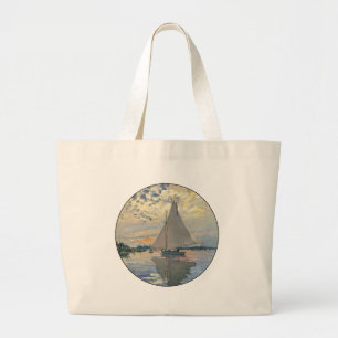 Monet Sailboat Französische Impressionismus Klassi Jumbo Stoffbeutel