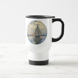 Monet Sailboat Französische Impressionismus Klassi Reisebecher