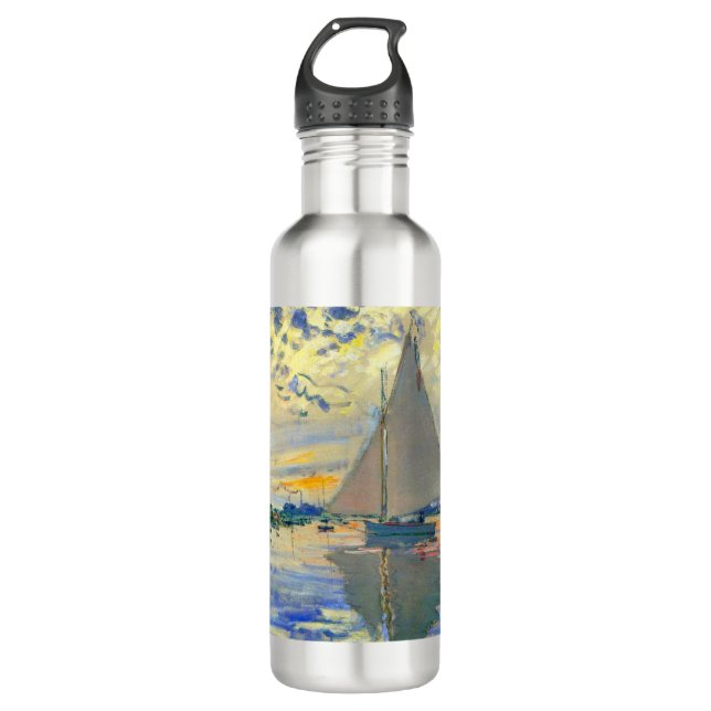 Monet Sailboat in Le Petit-Gennevilliers Edelstahlflasche (Vorderseite)