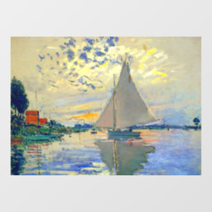 Monet Sailboat in Le Petit-Gennevilliers Fensteraufkleber