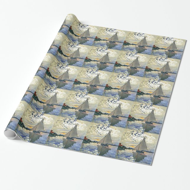 Monet - Sailboat in Le Petit-Gennevilliers Geschenkpapier (Ungerollt)