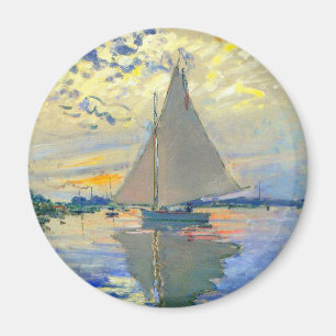 Monet Sailboat in Le Petit-Gennevilliers Magnet