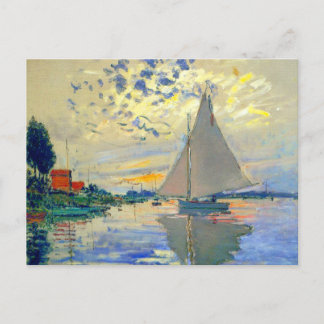 Monet Sailboat in Le Petit-Gennevilliers Postkarte