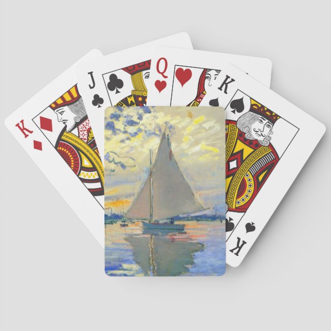Monet Sailboat in Le Petit-Gennevilliers Spielkarten (Rückseite)