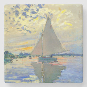 Monet Sailboat in Le Petit-Gennevilliers Steinuntersetzer
