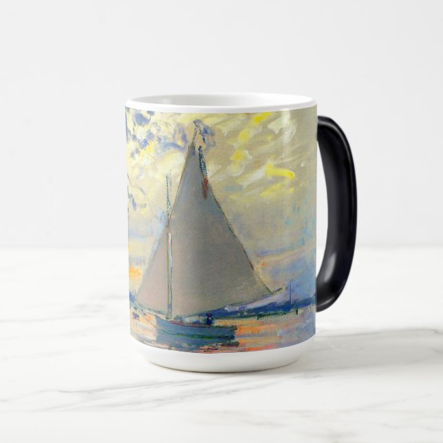 Monet Sailboat in Le Petit-Gennevilliers Verwandlungstasse (VorderseiteRechts)