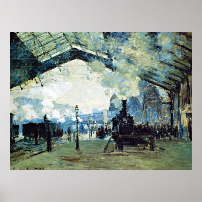Monet - Saint-Lazare Gare, Normandie Poster (Vorne)