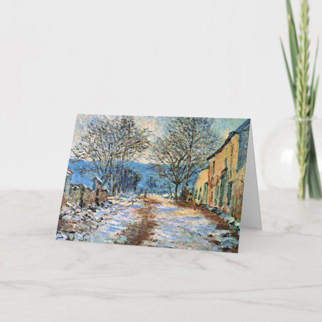 Monet - Schneeeffekt in Limetz Karte (Vorderseite)