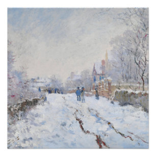 Monet Schneeszene in Argenteuil Poster