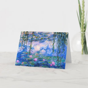 Monet Seerosen Grußkarte Karte