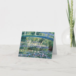 Monet Seerosen Kunstgarten Brautparty Dankeskarte