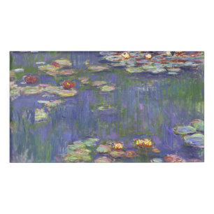 Monet Seerosen Meisterwerk Malerei Namenschild