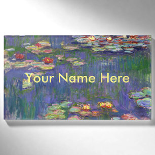 Monet Seerosen Meisterwerk Malerei Namenschild