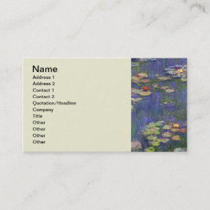 Monet Seerosen Meisterwerk Malerei Visitenkarte