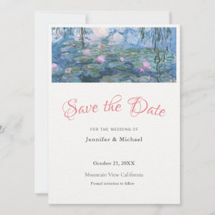 Monet Seerosen Professional Minimalistisch Einfach Save The Date