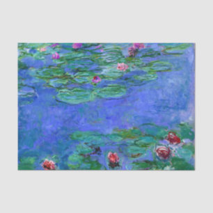Monet - Seerosen (rot) Seidenpapier