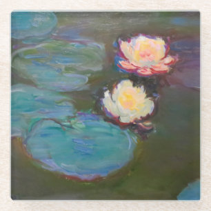 Monet Seerosen Teich Seerosen Gemälde Glasuntersetzer