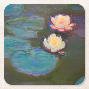 Monet Seerosen Teich Seerosen Gemälde Rechteckiger Pappuntersetzer