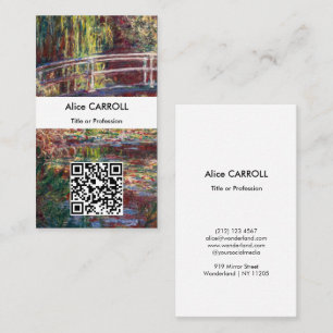 Monet - Seerosenteich, Rosa Harmonie - QR Code Visitenkarte