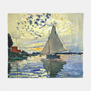 Monet, Segelboot in le Petit Gennevilliers Fleecedecke