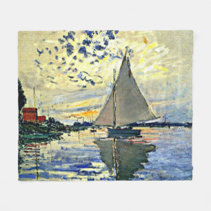 Monet - Segelboot in Le Petit Gennevilliers Fleecedecke