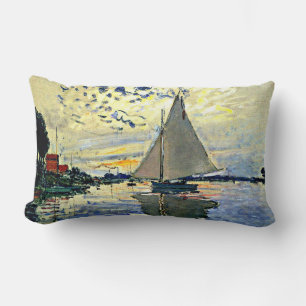 Monet - Segelboot in Le Petit Gennevilliers Lendenkissen