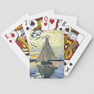Monet - Segelboot in le Petit Gennevilliers Spielkarten