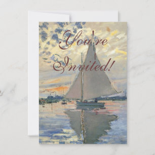 Monet-Segelschiff Französischer Impressionismus Kl Einladung