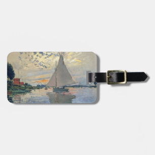 Monet-Segelschiff Französischer Impressionismus Kl Gepäckanhänger