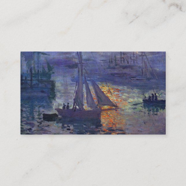 Monet Sonnenaufgang an der Visitenkarte (Vorderseite)