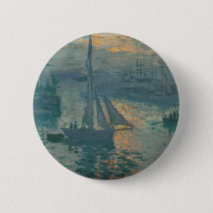 Monet Sonnenaufgang Marine Impressionismus Malerei Button